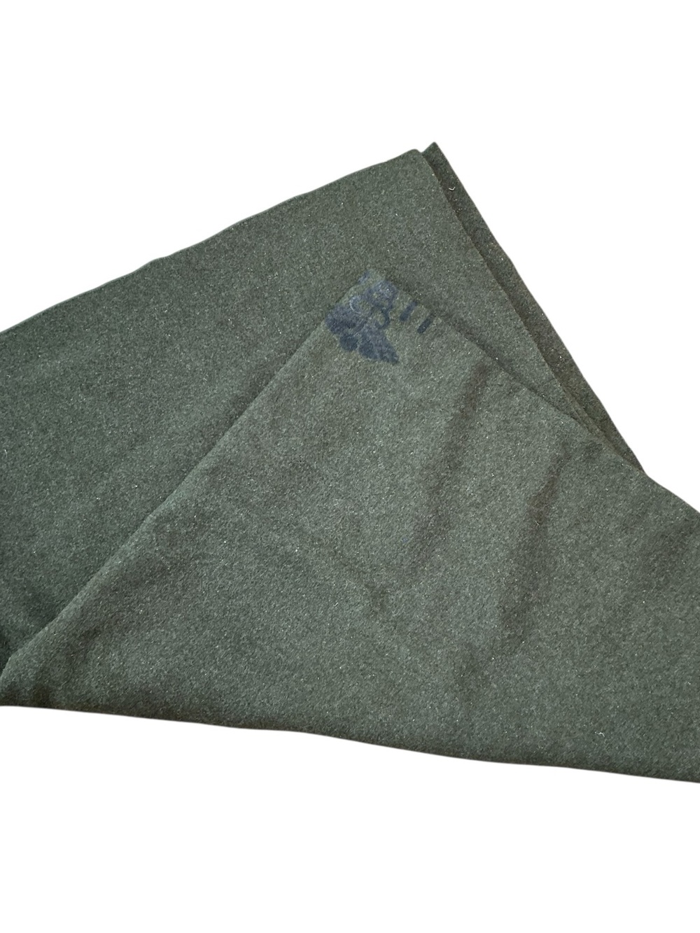 Vintage US Army Medical military drab green wool blanket 65x88 USA